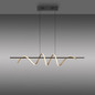 Preview: JUST LIGHT EMANDA LED Pendelleuchte Warmweiss Dimmbar 36W schwarz/messing 19113-68