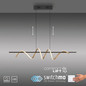 Preview: JUST LIGHT EMANDA LED Pendelleuchte Warmweiss Dimmbar 36W schwarz/messing 19113-68