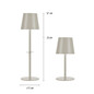 Preview: JUST LIGHT EURIA LED AKKU-Tischleuchte Warmweiss Dimmbar 2,5W greige IP54 19250-40