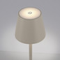 Preview: JUST LIGHT EURIA LED AKKU-Tischleuchte Warmweiss Dimmbar 2,5W greige IP54 19250-40
