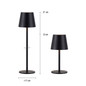 Preview: JUST LIGHT BOTERIA LED AKKU-Tischleuchte Warmweiss Dimmbar 2,5W schwarz IP54 19251-18