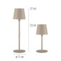 Preview: JUST LIGHT BOTERIA LED AKKU-Tischleuchte Warmweiss Dimmbar 2,5W sand IP54 19251-39