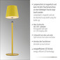Preview: JUST LIGHT BOTERIA LED AKKU-Tischleuchte Warmweiss Dimmbar 2,5W gelb IP54 19251-81