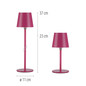 Preview: JUST LIGHT BOTERIA LED AKKU-Tischleuchte Warmweiss Dimmbar 2,5W pink IP54 19251-87