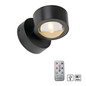 Preview: JUST LIGHT AKKU-CHIA LED AKKU-Wandleuchte Warmweiss Dimmbar 2W 2-fach schwarz 19330-18