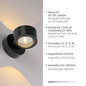 Preview: JUST LIGHT AKKU-CHIA LED AKKU-Wandleuchte Warmweiss Dimmbar 2W 2-fach schwarz 19330-18