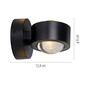 Preview: JUST LIGHT AKKU-CHIA LED AKKU-Wandleuchte Warmweiss Dimmbar 2W 2-fach schwarz 19330-18