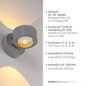 Preview: JUST LIGHT AKKU-CHIA LED AKKU-Wandleuchte Warmweiss Dimmbar 2W 2-fach silber 19330-21