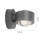 Preview: JUST LIGHT AKKU-CHIA LED AKKU-Wandleuchte Warmweiss Dimmbar 2W 2-fach silber 19330-21