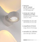 Preview: JUST LIGHT AKKU-CHIA LED AKKU-Wandleuchte Warmweiss Dimmbar 2W 2-fach Sandbrise 19330-39