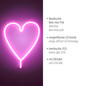 Preview: JUST LIGHT NEON-HERZ LED Neon-LED-Bild pink 7W pink 85020-87