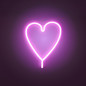 Preview: JUST LIGHT NEON-HERZ LED Neon-LED-Bild pink 7W pink 85020-87