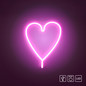 Preview: JUST LIGHT NEON-HERZ LED Neon-LED-Bild pink 7W pink 85020-87