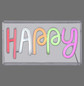 Preview: JUST LIGHT NEON-HAPPY LED Neon-LED-Bild bunt 6,5W multicolor 85027-70