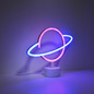 Preview: JUST LIGHT NEON-SATURN LED Neon-LED-Bild Pink,blau 1W multicolor 85029-70