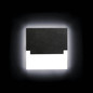 Preview: Kanlux LED Wandeinbauleuchte Sabik 0,8W warmweiss 3000K Weiß Edelstahl 23796