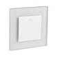 Preview: Kanlux LED Wandeinbauleuchte Apus 0,8W warmweiss 3000K Bewegungsmelder Weiß Edelstahl 23798