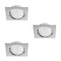 Preview: Kanlux Einbauleuchten-Set inklusive Lampe TRIBIS II 3er-Pack LED GU10 Chrom 3x 23844