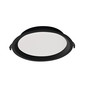 Preview: Kanlux LED Einbau-Downlight Tiberi 29,4W einstellbar CCT warm-/neutralweiss 3000K/3500K/4000K 90Ra IP44 Schwarz Aluminium Ø23cm 26382