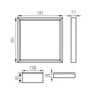Preview: Kanlux LED Panel Avar 32W CCT warm-/neutral-/tageslichtweiss 3000K/4000K/6500K Weiß Aluminium 59x59cm 26779