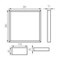 Preview: Kanlux LED Panel Avar 32W neutralweiss 4000K Weiß Aluminium 59x59cm 26788