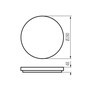 Preview: Kanlux LED Deckenleuchte Varso 20W einstellbar CCT warm-/neutral-/tageslichtweiss 3000K/4000K/6500K Bewegungsmelder IP54 Weiß Ø28cm 26987