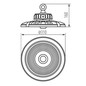 Preview: Kanlux LED Hallenstrahler HB Pro 200W CCT neutral-/tageslichtweiss 4000K/5000K/6500K dimmbar IP65 Schwarz Aluminium Ø31cm 27168