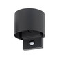 Preview: Kanlux LED Außenwandleuchte Reka 7W neutralweiss 4000K Bewegungsmelder IP54 Graphit Aluminium 14x12cm 28995