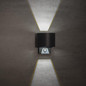 Preview: Kanlux LED Außenwandleuchte Reka 7W neutralweiss 4000K Bewegungsmelder IP54 Graphit Aluminium 14x12cm 28995