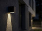 Preview: Kanlux LED Solar-Wandleuchte Reka 3W CCT warm-/neutral-/tageslichtweiss 3000K/4000K/6500K Bewegungsmelder Akku IP65 Graphit Aluminium 10x10cm 28996