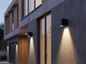 Preview: Kanlux LED Solar-Wandleuchte Reka 6W CCT warm-/neutral-/tageslichtweiss 3000K/4000K/6500K Bewegungsmelder Akku IP65 Graphit Aluminium 15x15cm 28997