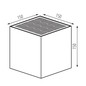 Preview: Kanlux LED Solar-Wandleuchte Reka 6W CCT warm-/neutral-/tageslichtweiss 3000K/4000K/6500K Bewegungsmelder Akku IP65 Graphit Aluminium 15x15cm 28997