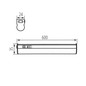 Preview: Kanlux LED Unterbauleuchte Mera 8W CCT warm-/neutral-/tageslichtweiss 3000K/4000K/6500K Weiß 60cm 29216