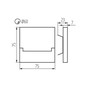 Preview: Kanlux LED Wandeinbauleuchte Sabik 0,8W neutralweiss 4000K Edelstahl 32489