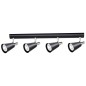Preview: Kanlux Wand-Deckenleuchte SEMPRA GU10 Schwarz 4x 33097