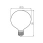 Preview: Kanlux Lampe XLED G125 E27 Weiß 33512
