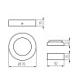 Preview: Kanlux Downlight, Einbauleuchte CARSA V2LED Schwarz 33532