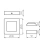 Preview: Kanlux Downlight, Einbauleuchte KANTI V2LED Schwarz 33548