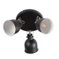 Preview: Kanlux Wand-Deckenleuchte DERATO E14 Schwarz/Silberfarben 3x 35644