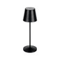 Preview: Kanlux LED Tischleuchte Inita 1,2W warmweiss 3000K Akku IP54 Schwarz Metall Ø11cm 36327