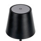 Preview: Kanlux LED Tischleuchte Inita 1,2W warmweiss 3000K Akku IP54 Schwarz Metall Ø11cm 36327