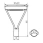Preview: Kanlux LED Mastleuchte Parcoli 50W einstellbar CCT warm-/neutral-/tageslichtweiss 3000K/4000K/6500K IP66 Grau Aluminium 30x30cm 36435