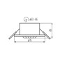 Preview: Kanlux Bewegungsmelder Merge PIR Decke Einbau IP65 Schwarz 37372