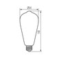 Preview: Kanlux LED Filament Lampe XLED E27 ST64 7W 806lm warmweiss 2700K 37381
