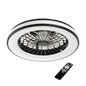 Preview: Kanlux LED Deckenleuchte mit Ventilator Plave 48W CCT warm-/neutral-/tageslichtweiss 3000K/4000K/6500K Fernbedienung Schwarz Weiß Ø48,5cm 38033