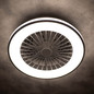 Preview: Kanlux LED Deckenleuchte mit Ventilator Plave 48W CCT warm-/neutral-/tageslichtweiss 3000K/4000K/6500K Fernbedienung Schwarz Weiß Ø48,5cm 38033