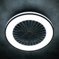 Preview: Kanlux LED Deckenleuchte mit Ventilator Plave 48W CCT warm-/neutral-/tageslichtweiss 3000K/4000K/6500K Fernbedienung Schwarz Weiß Ø48,5cm 38033