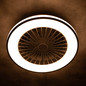Preview: Kanlux LED Deckenleuchte mit Ventilator Plave 48W CCT warm-/neutral-/tageslichtweiss 3000K/4000K/6500K Fernbedienung Schwarz Weiß Ø48,5cm 38033
