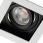Preview: Kanlux Einbaurahmen Aret GU10/GU5,3 Weiß Schwarz Aluminium 10x10cm 38363