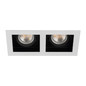 Preview: Kanlux Einbaurahmen Aret 2-flammig 2xGU10/GU5,3 Weiß Schwarz Aluminium 18,5x10cm 38366